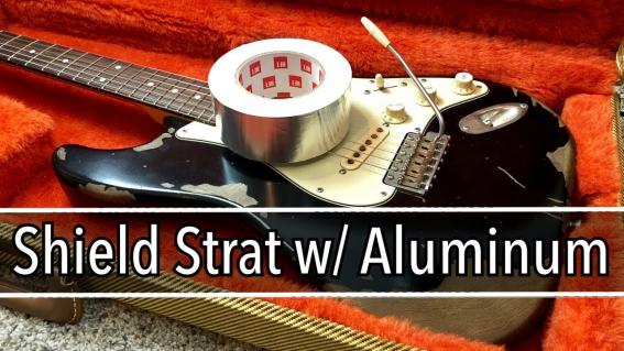 Aluminum shielding tape for guitar EMI protection
